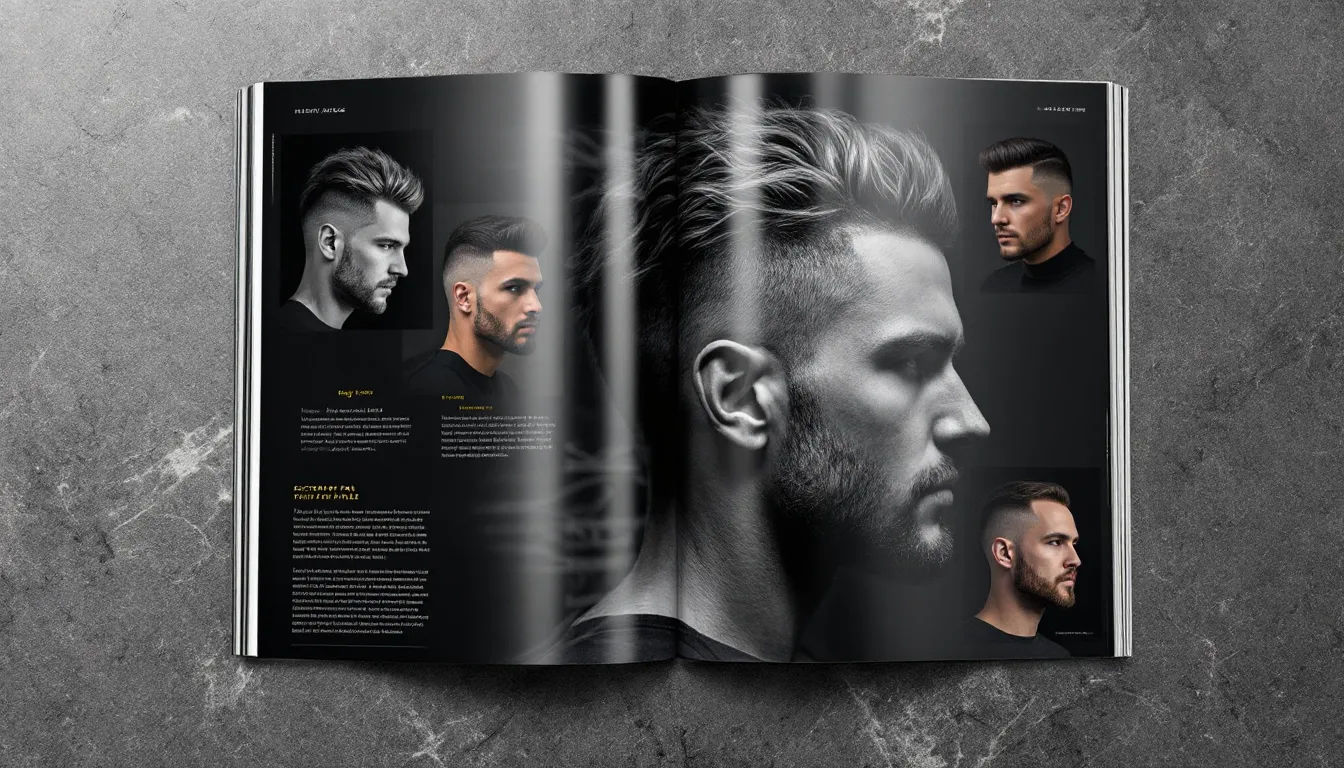 An artistic representation of specialty taper fade styles.