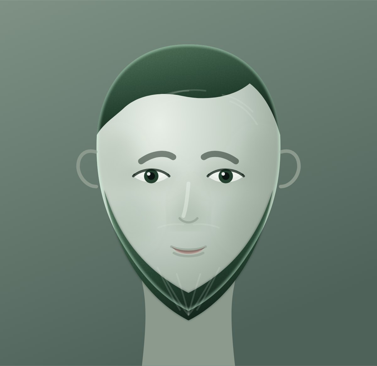 Diagram of a chin strap shown on a round face