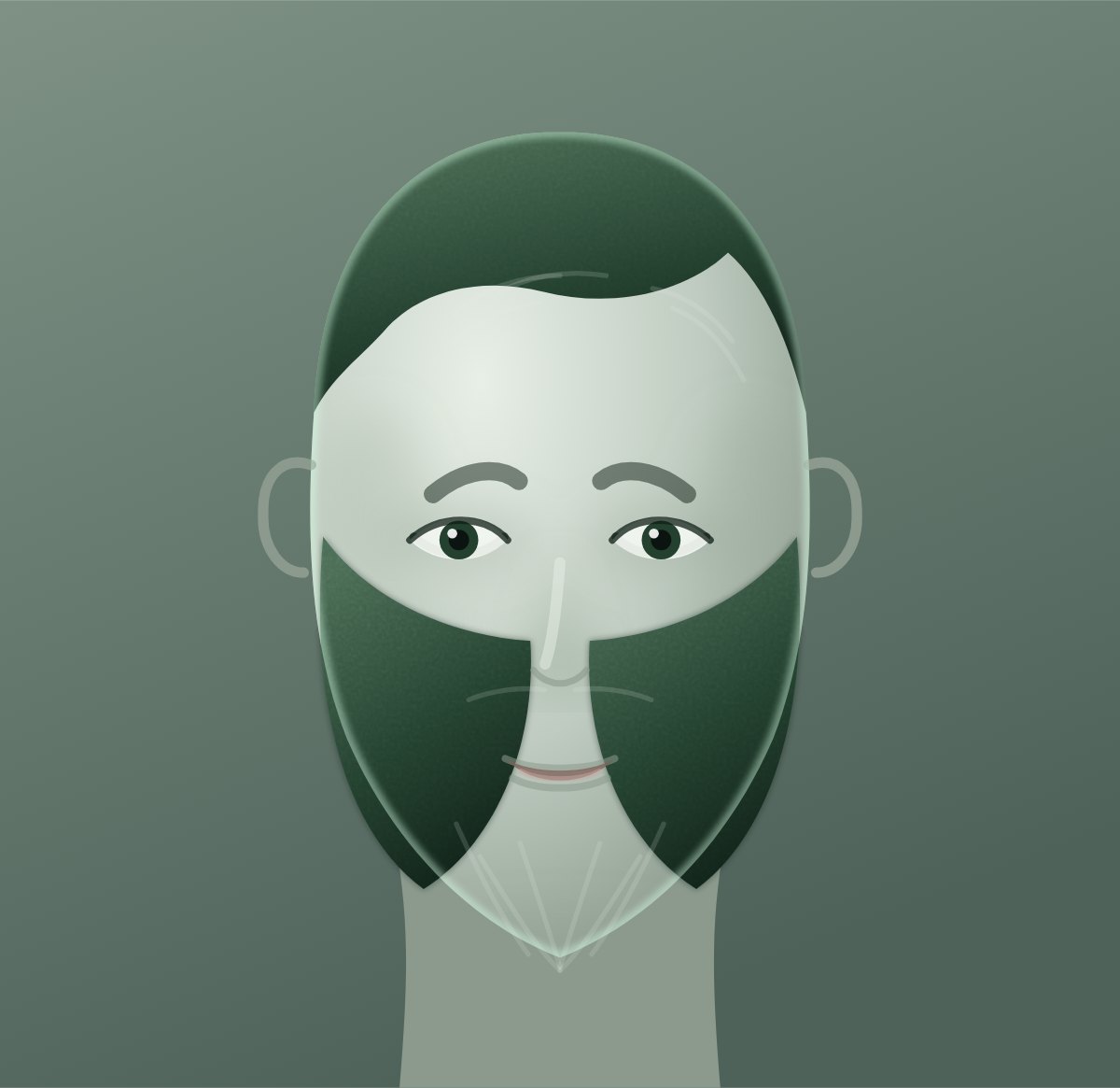 Diagram of a hulihee shown on a square face
